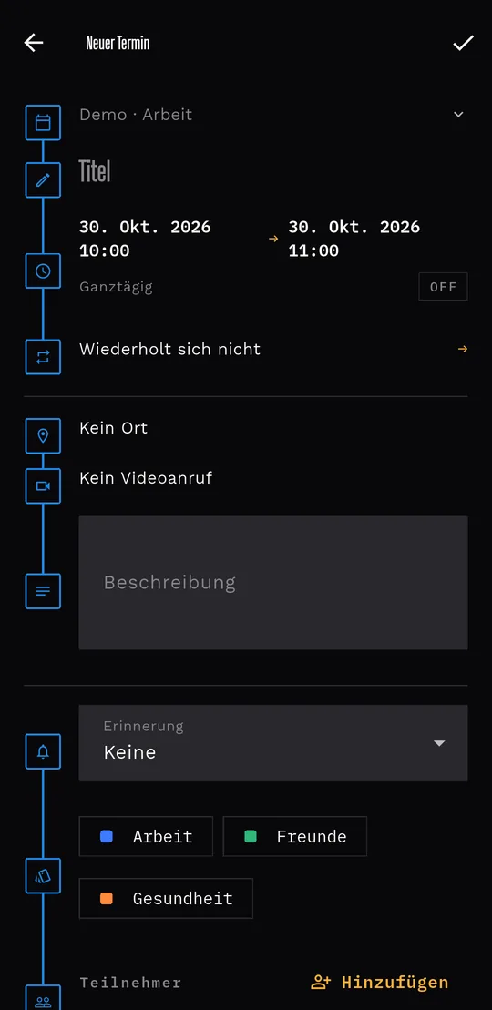 Farbiger Faden: Ein farbiger Faden verbindet jedes Feld.