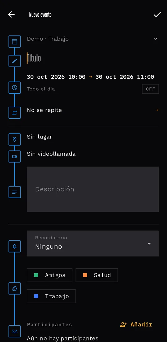 Hilo de color: Un hilo de color une cada campo.